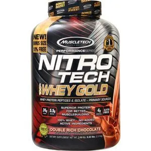 Muscletech Nitro Tech 100% Whey Gold - Performance Series Double Rich Chocolate 5.53 lbs