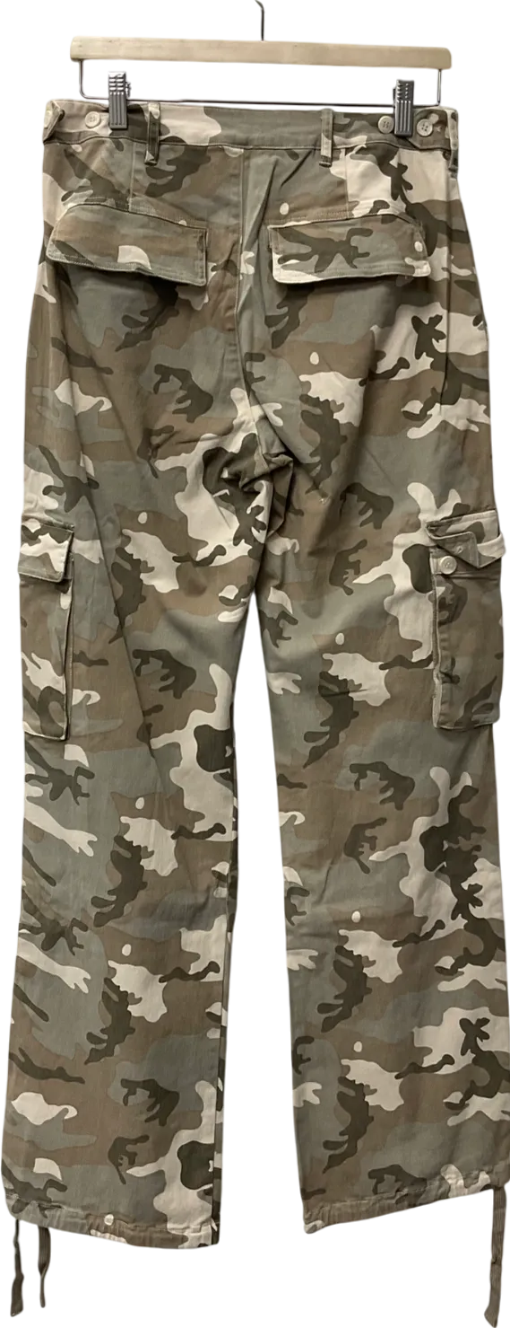 Naked Wardrobe Green Twill Cargo Pant UK S
