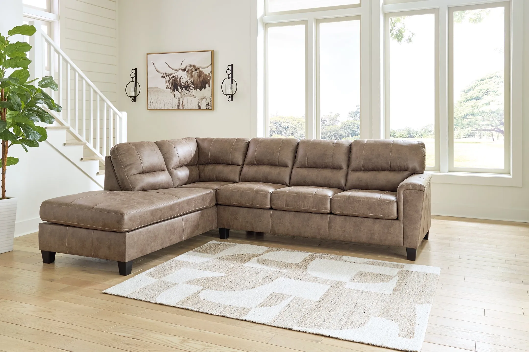 Navi 2-Piece Sectional with Ottoman