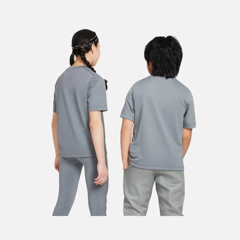 Nike Multi Big Kids' (Boys') Dri-FIT Training Top -Smoke Grey/White