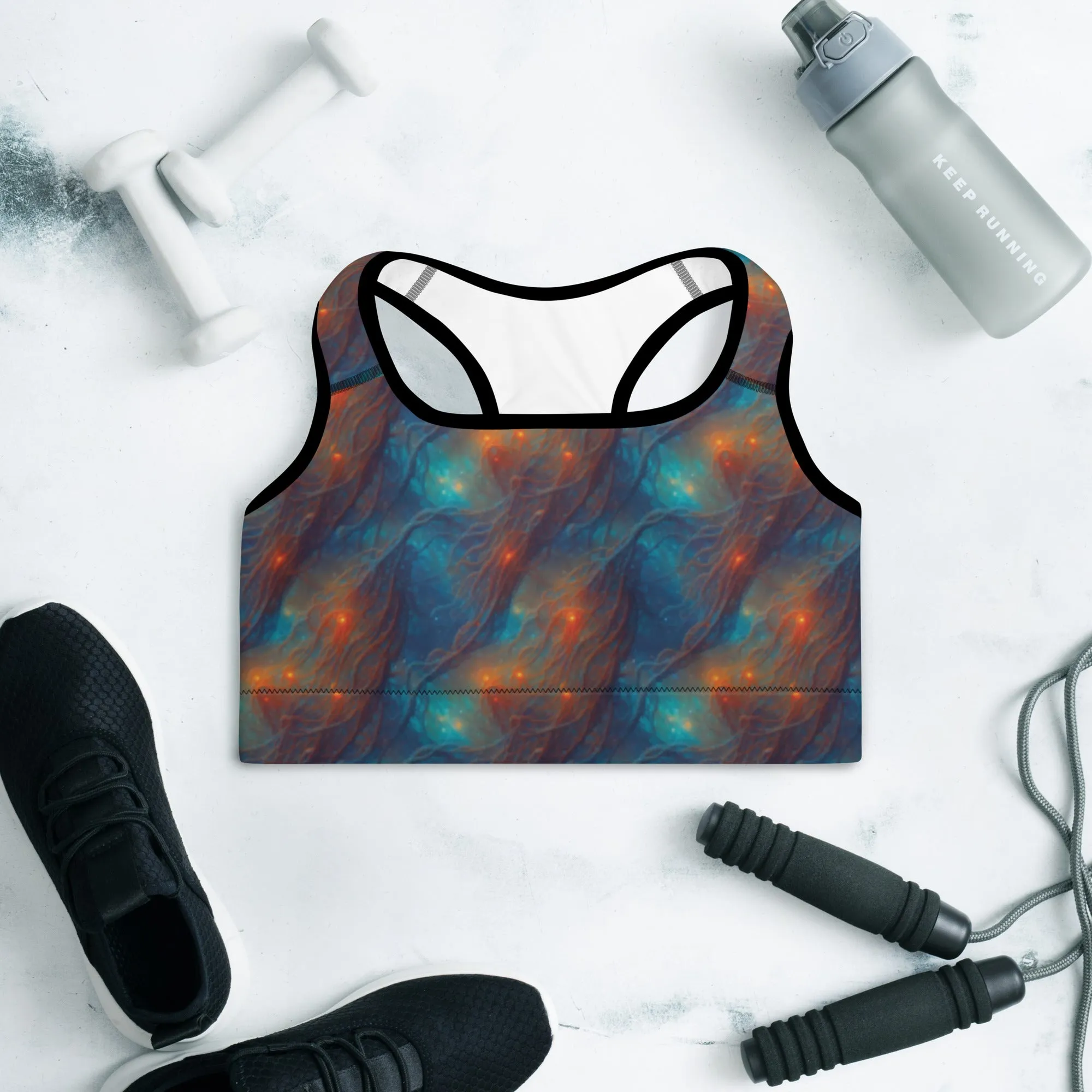 Padded Sports Bra - Nebular Nexus