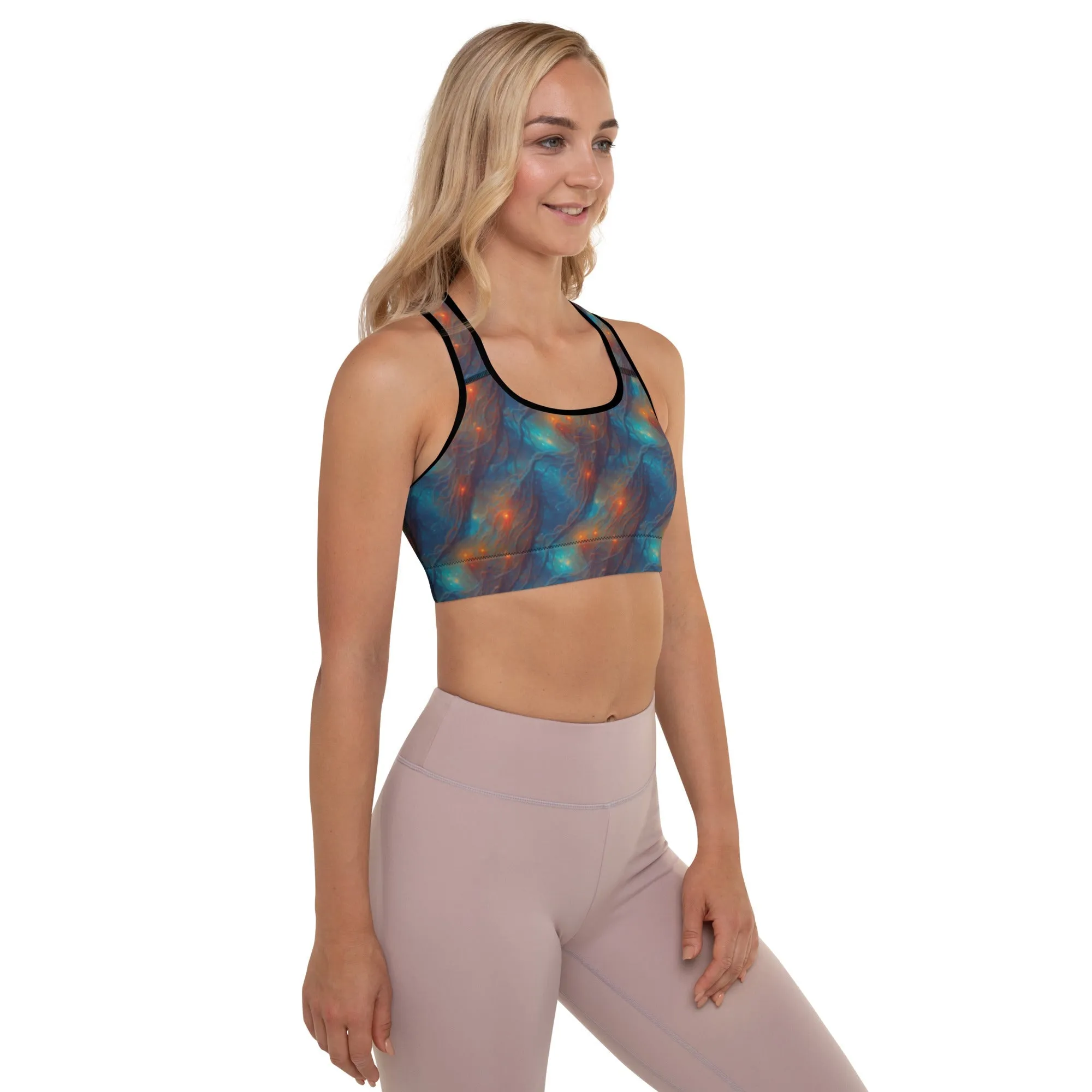 Padded Sports Bra - Nebular Nexus