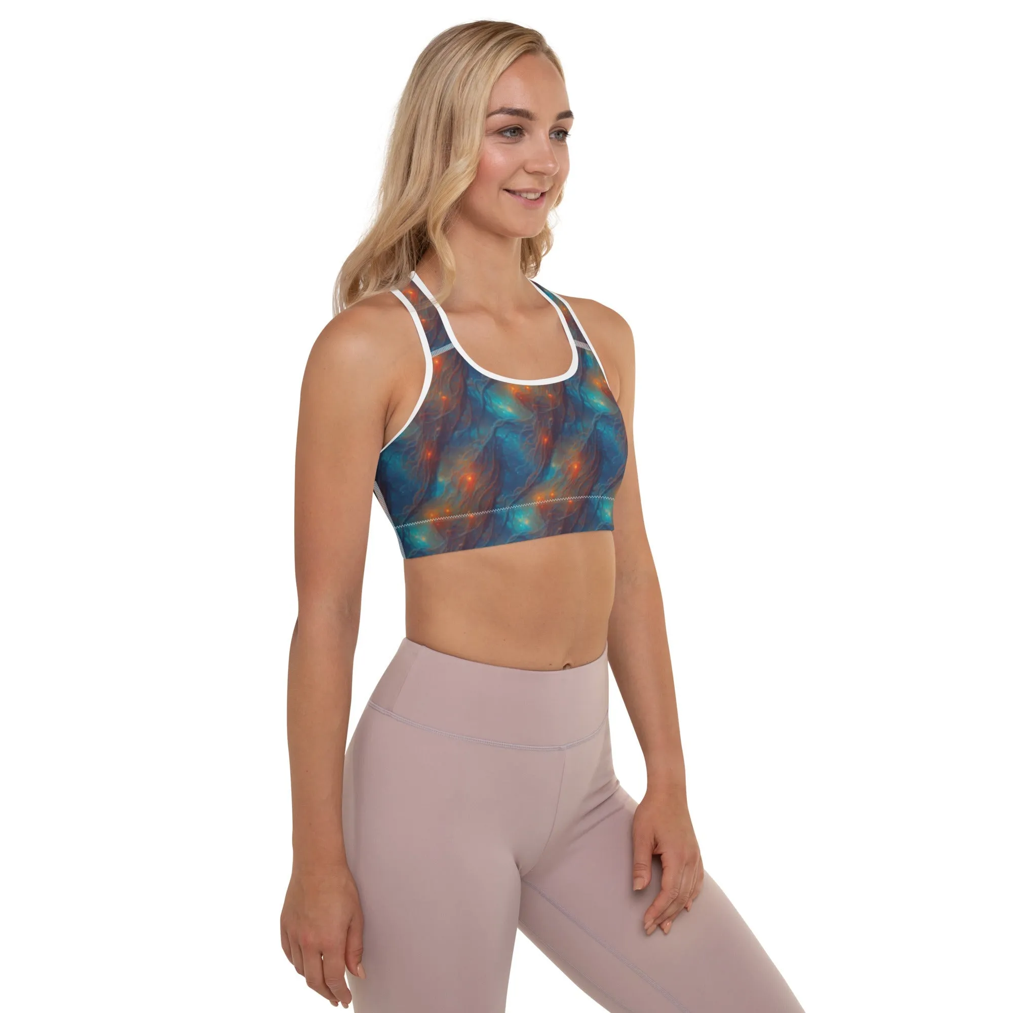 Padded Sports Bra - Nebular Nexus