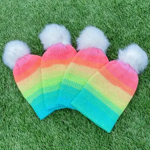 Pastel Rainbow Beanie