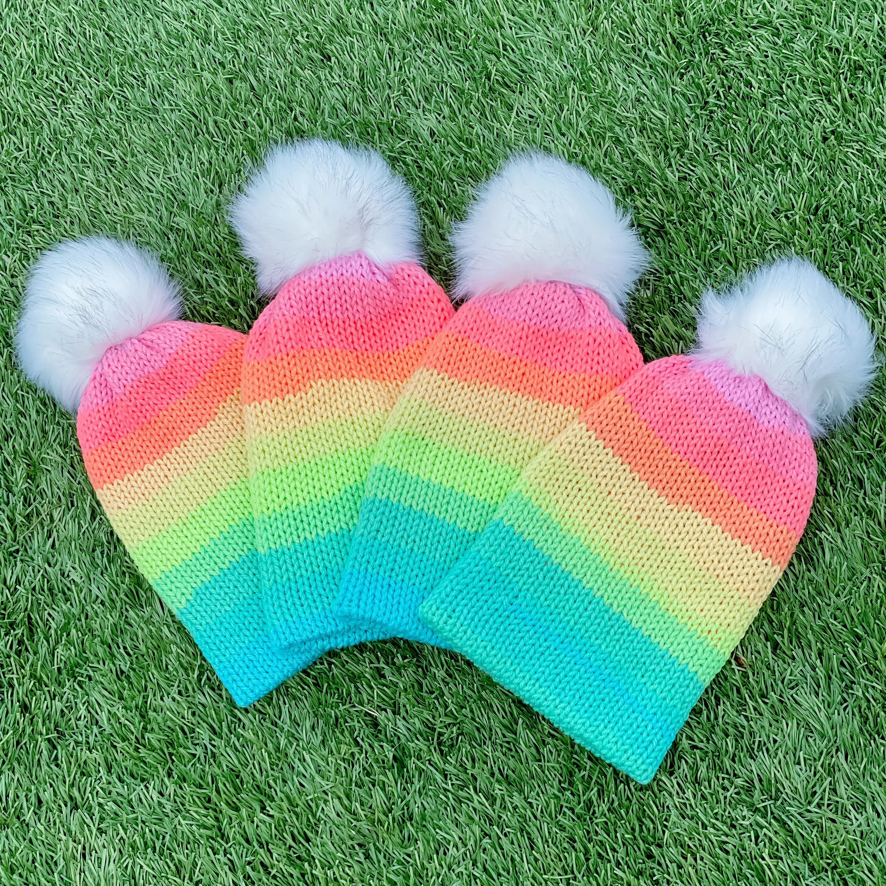 Pastel Rainbow Beanie