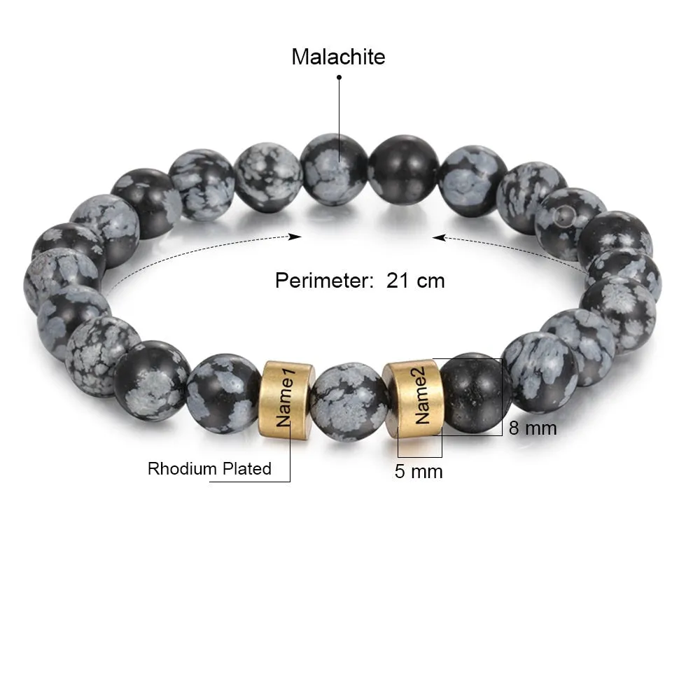 Personalized 2 Namea Engraving Bracelet For Men