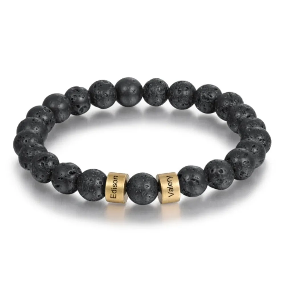 Personalized 2 Namea Engraving Bracelet For Men