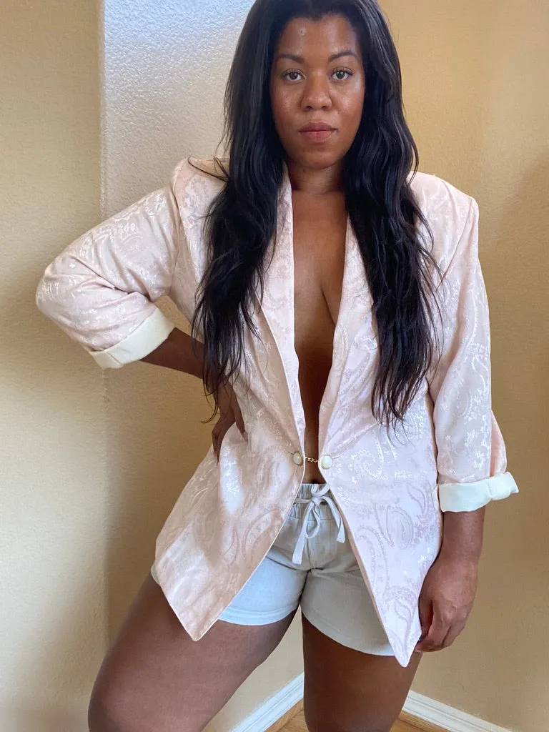 Pink Damask Blazer