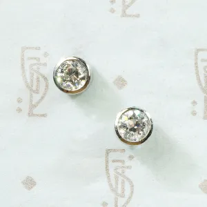 Platinum Bezel OEC Diamond Studs