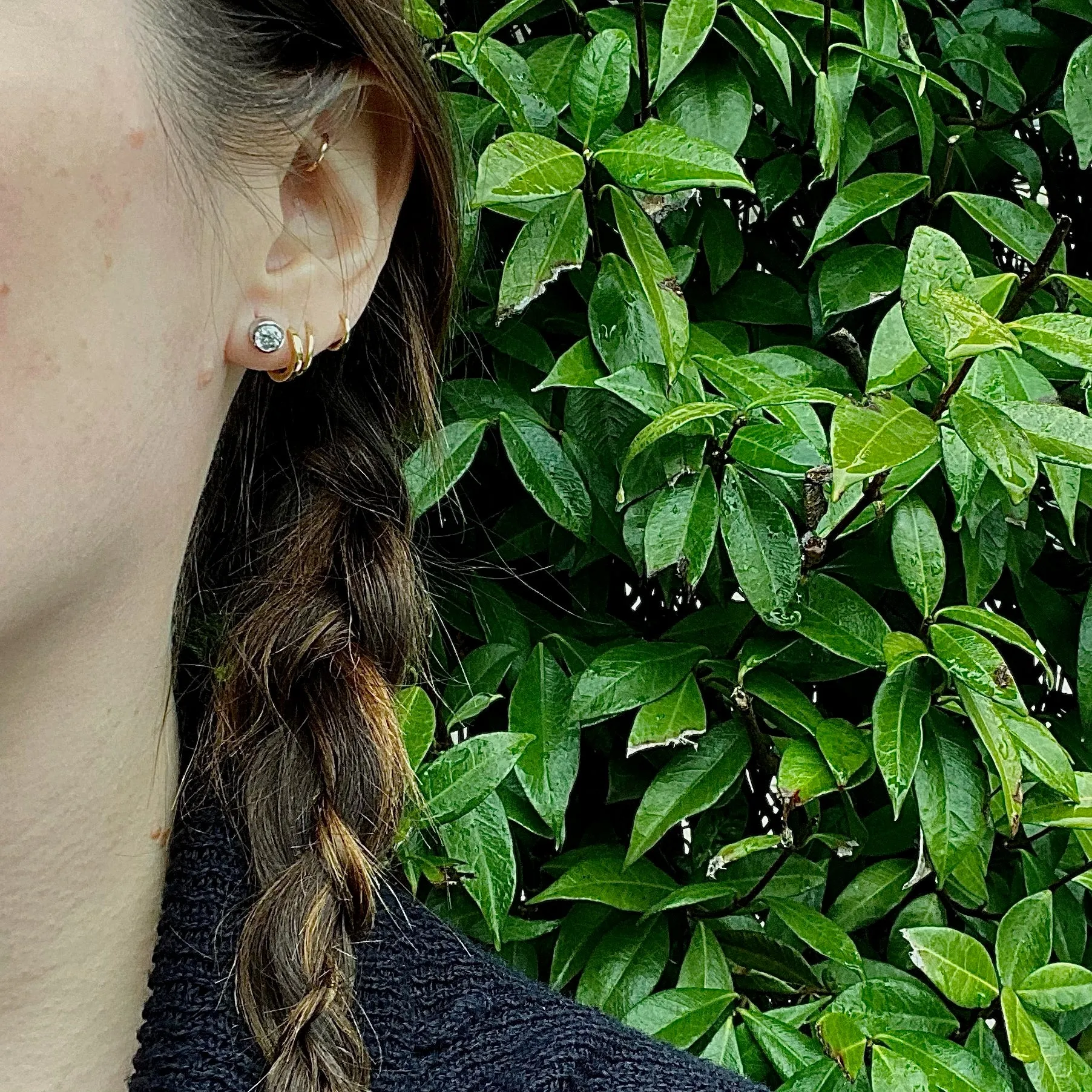 Platinum Bezel OEC Diamond Studs