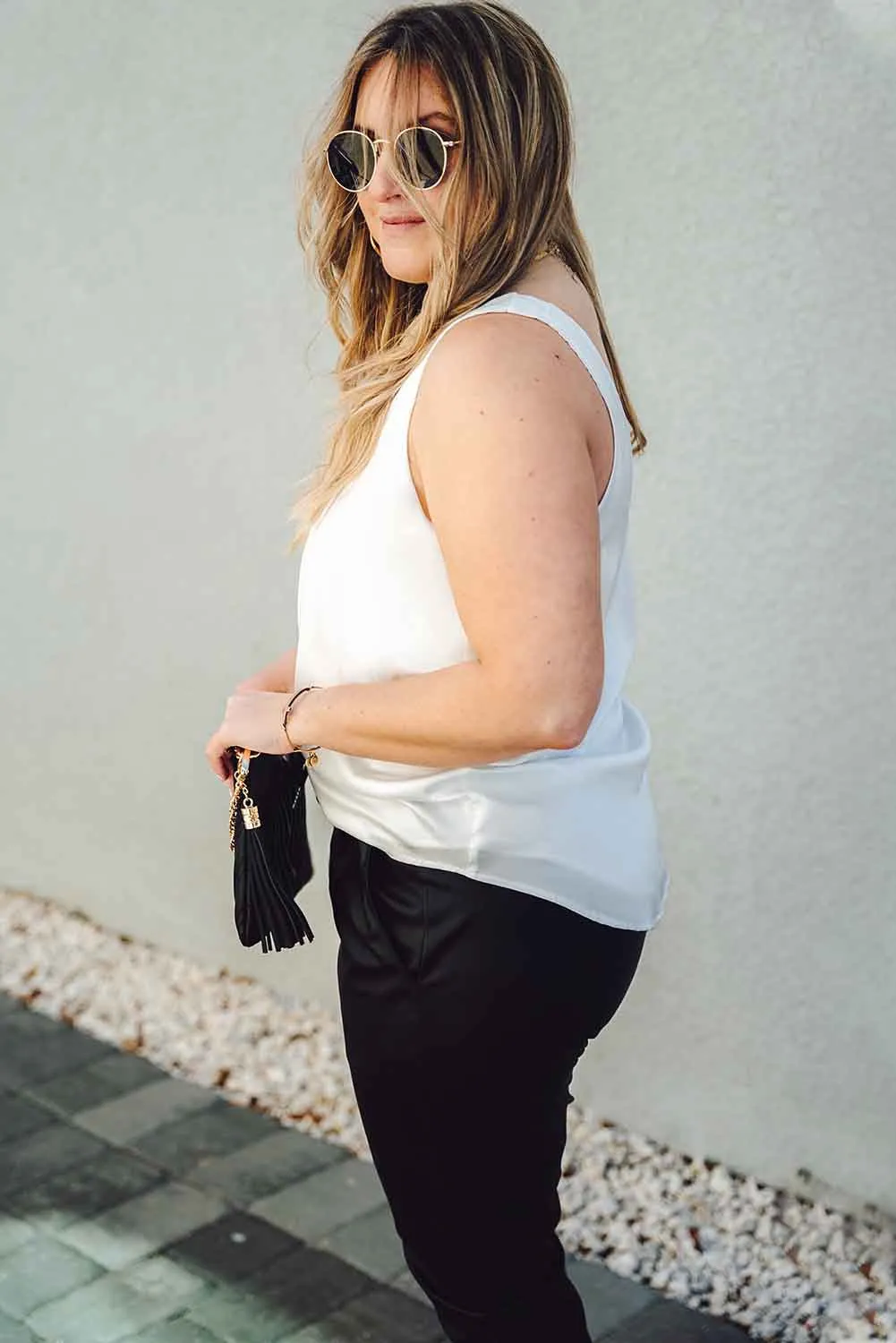 Plus Size Basic Style V-Neck Tank