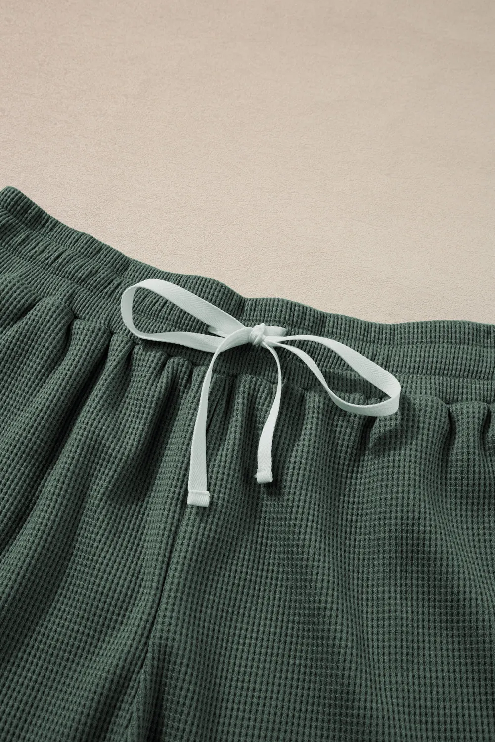 Pocket Tank and Drawstring Shorts Set