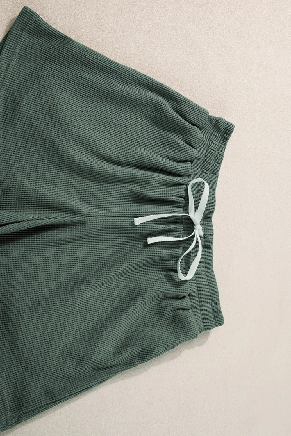 Pocket Tank and Drawstring Shorts Set