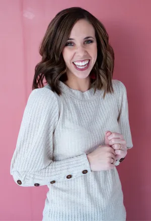 Pointelle Puff Sleeve Top-Final Sale