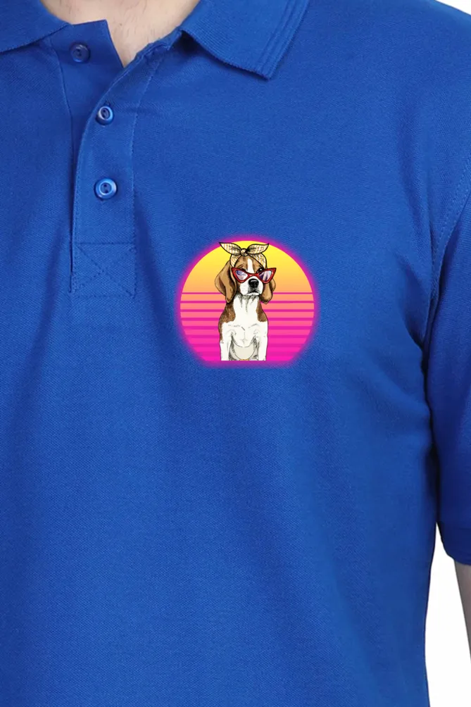 Polo Neck T-Shirt (Men) - Lil Miss Beagle (11 Colours)