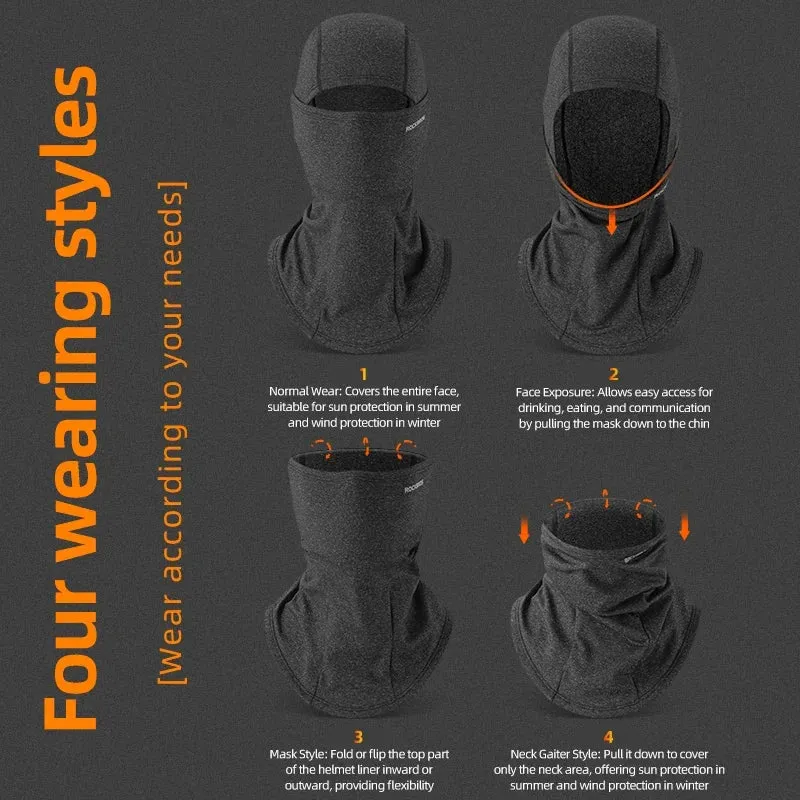 Premium Winter Face Mask for Skiing, Cycling, Running, and Outdoor Sports – Breathable, Windproof, Warm Balaclava, Stretch Fleece, 4-in-1 Versatile Headgear for Men & Women