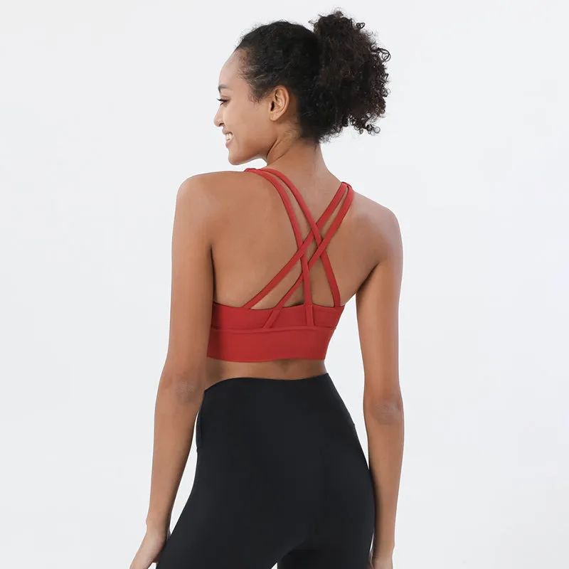 Premium Women's Yoga Set – Breathable Tracksuit for Fitness, Running, and Outdoor Sports – High-Waisted Leggings & Sports Bra, Comfortable & Elastic, Nylon-Spandex Blend, Removable Chest Pads, Invisible Waist Pocket