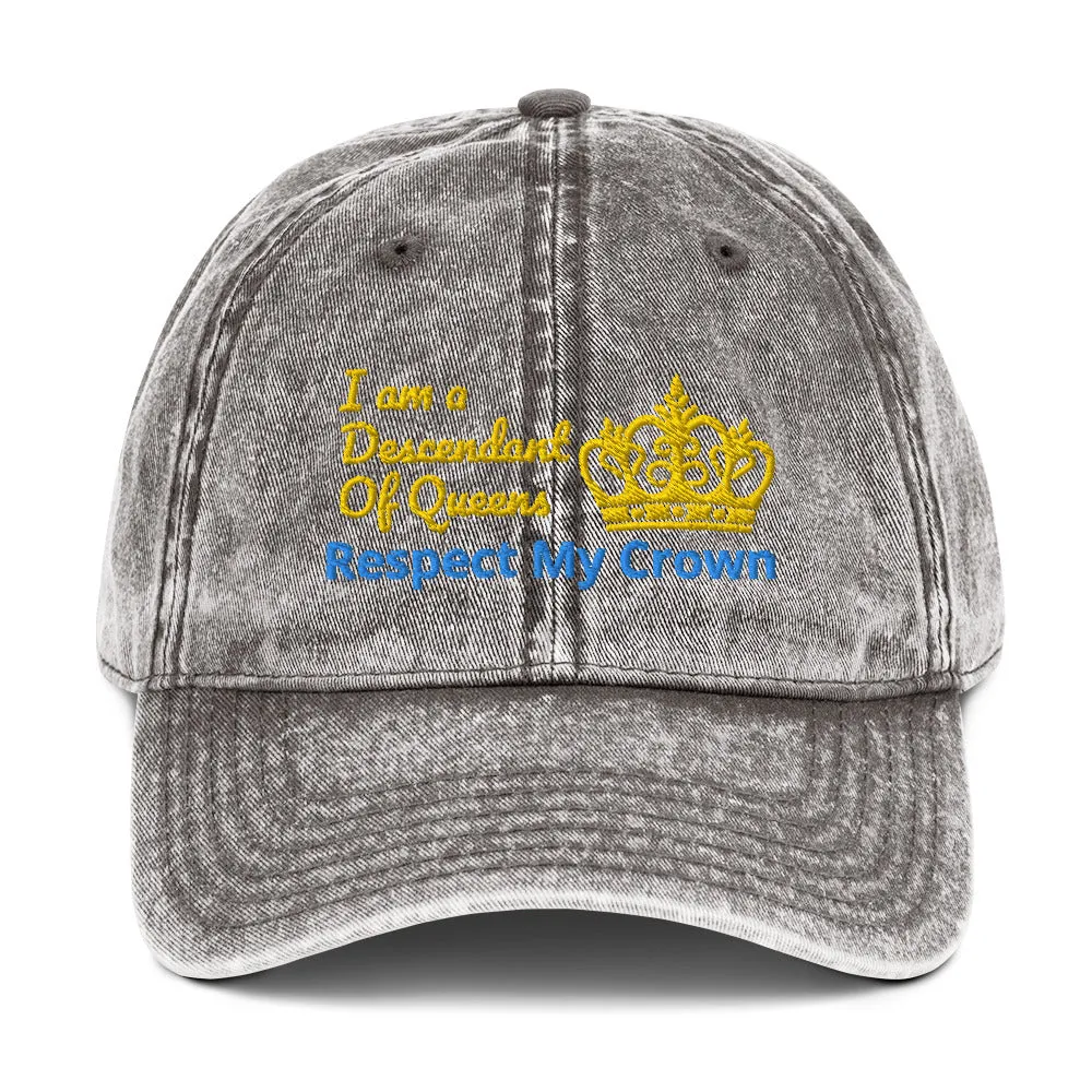 Queen Vintage Cotton Twill Cap