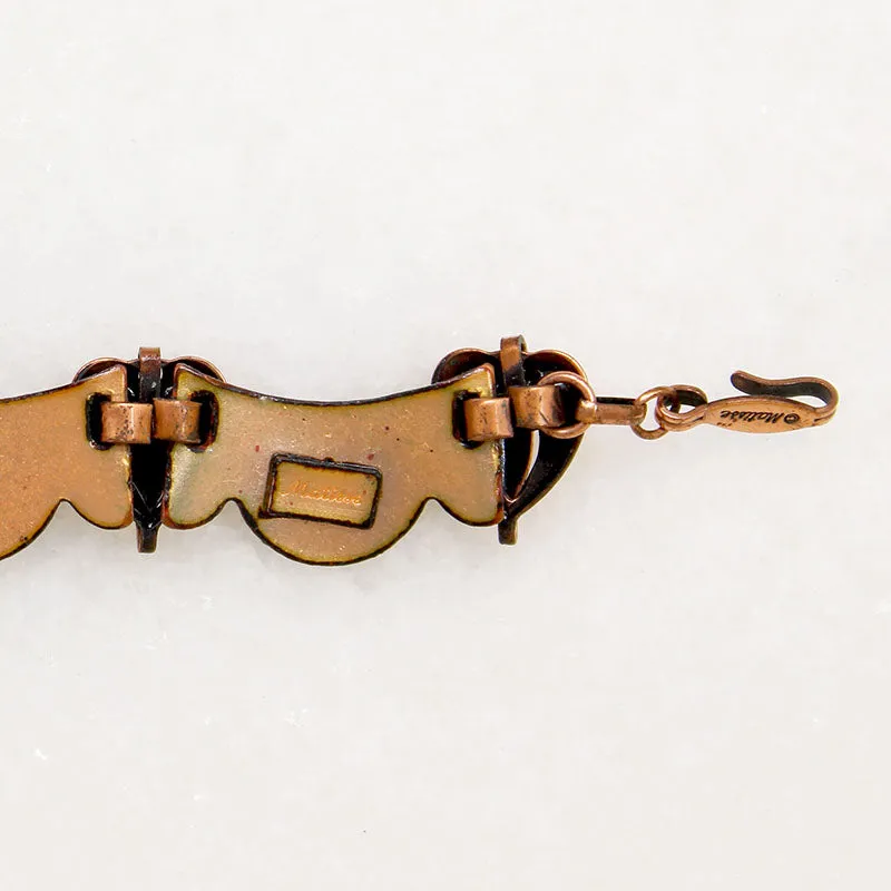 Red & Black Enameled Copper Necklace by Matisse