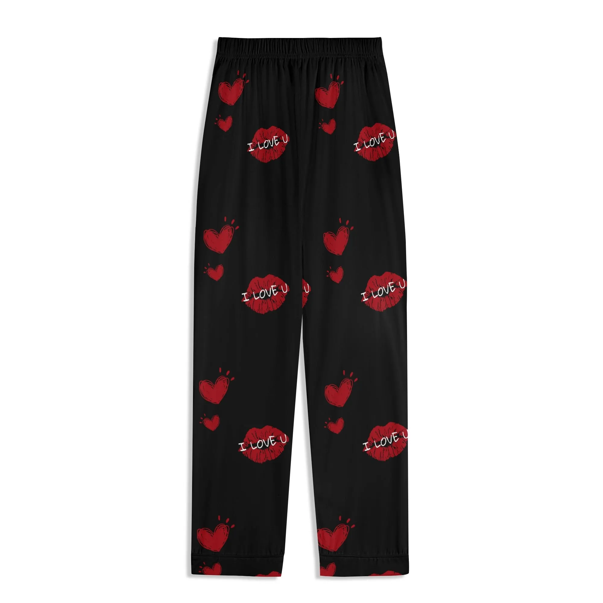 Red Kiss Long Sleeve Pajama Set