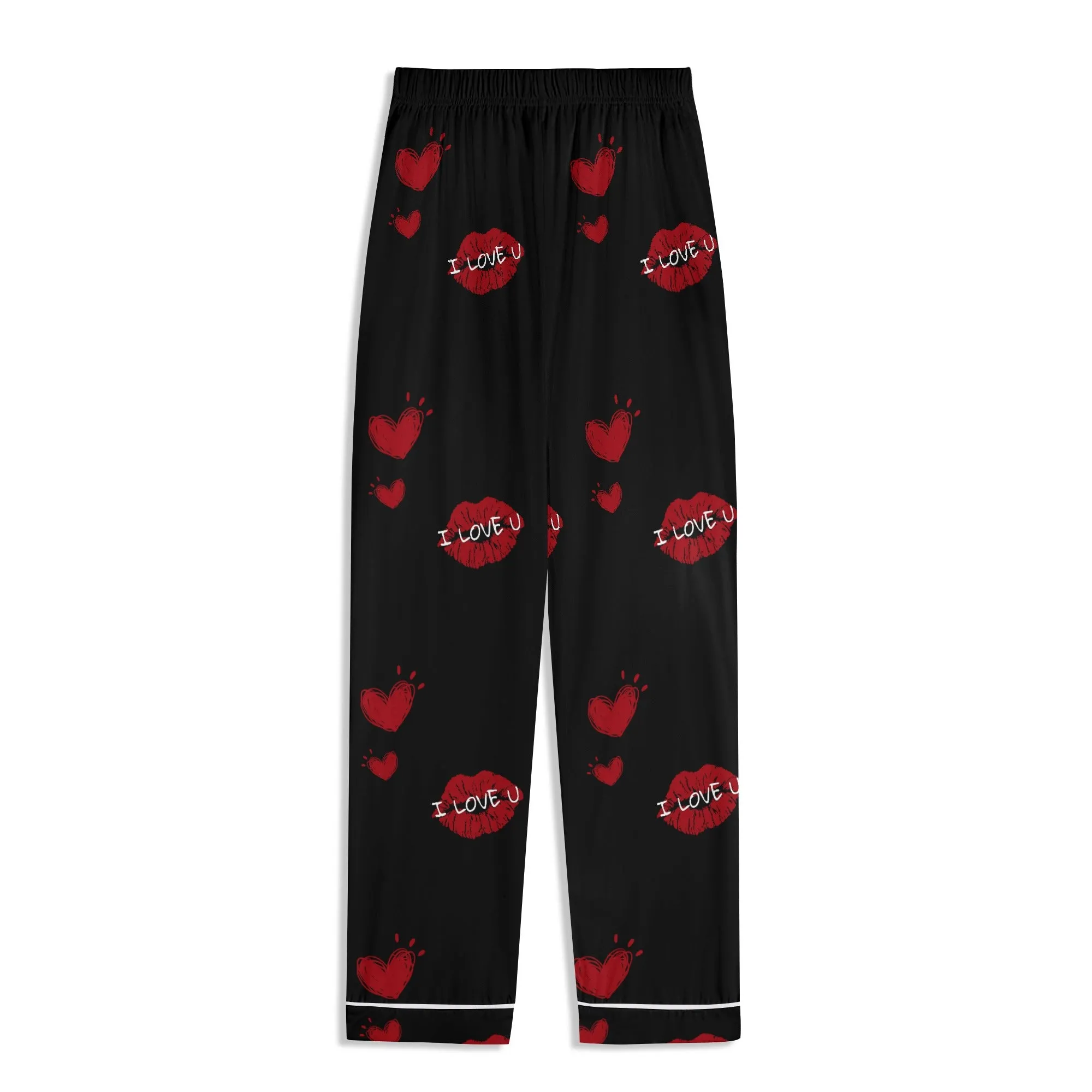 Red Kiss Long Sleeve Pajama Set