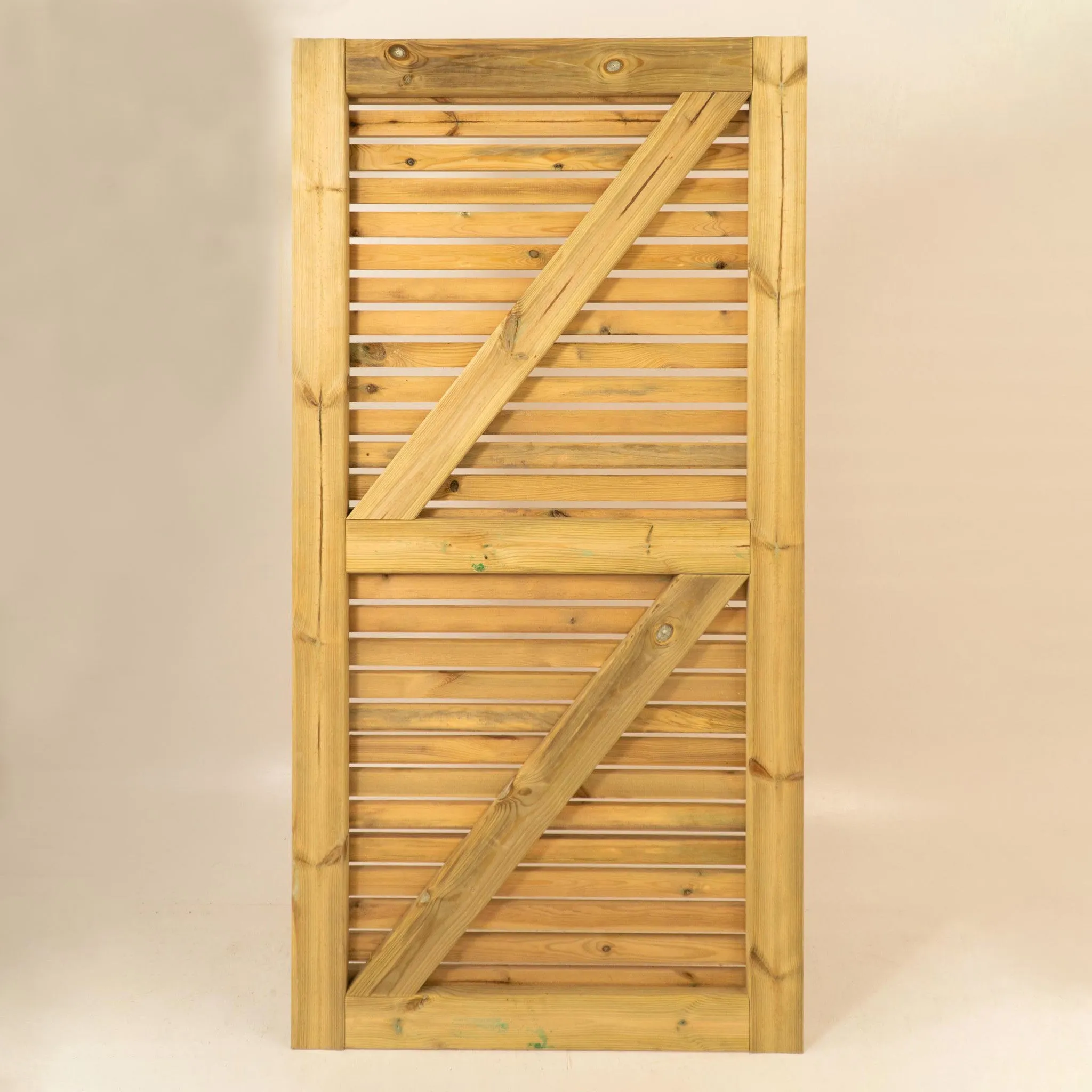 Redwood Slatted Gate Single