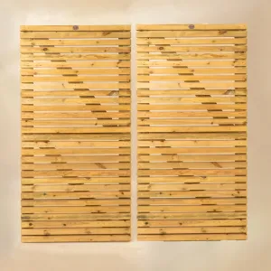 Redwood Slatted Gates Pair