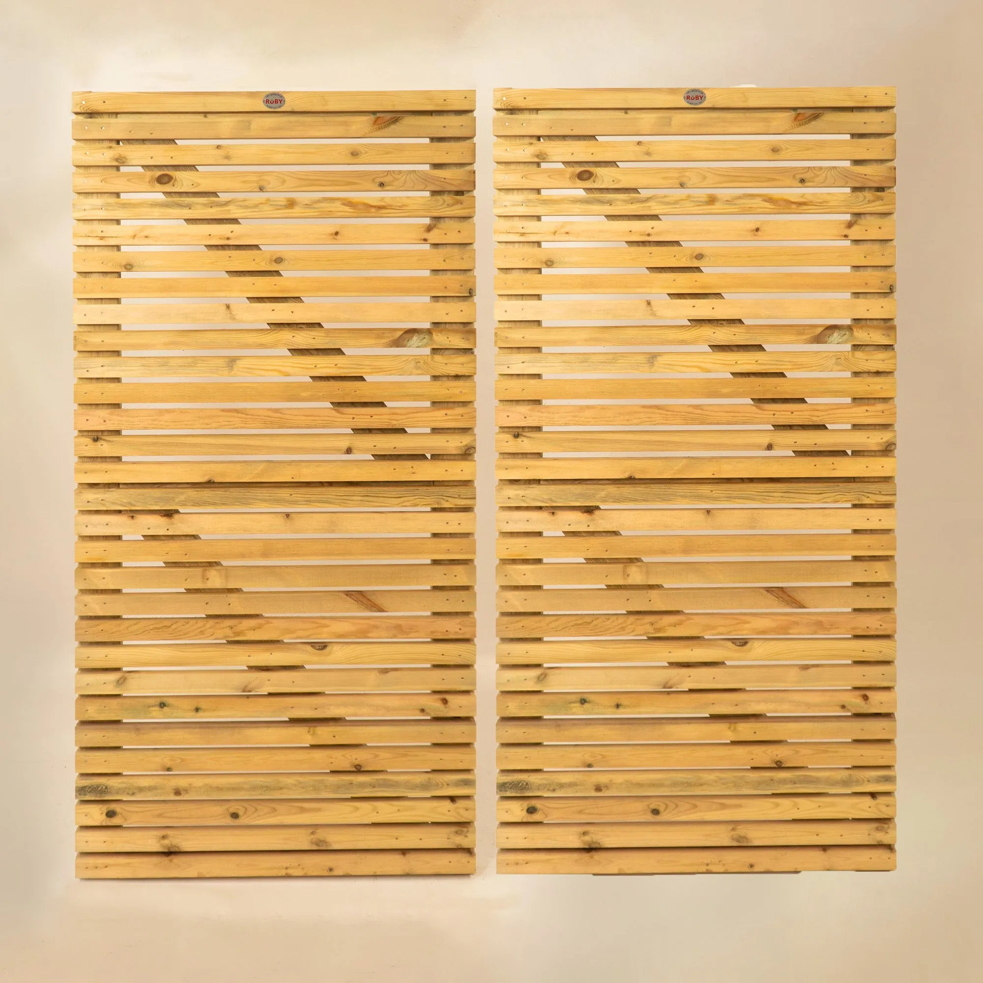 Redwood Slatted Gates Pair