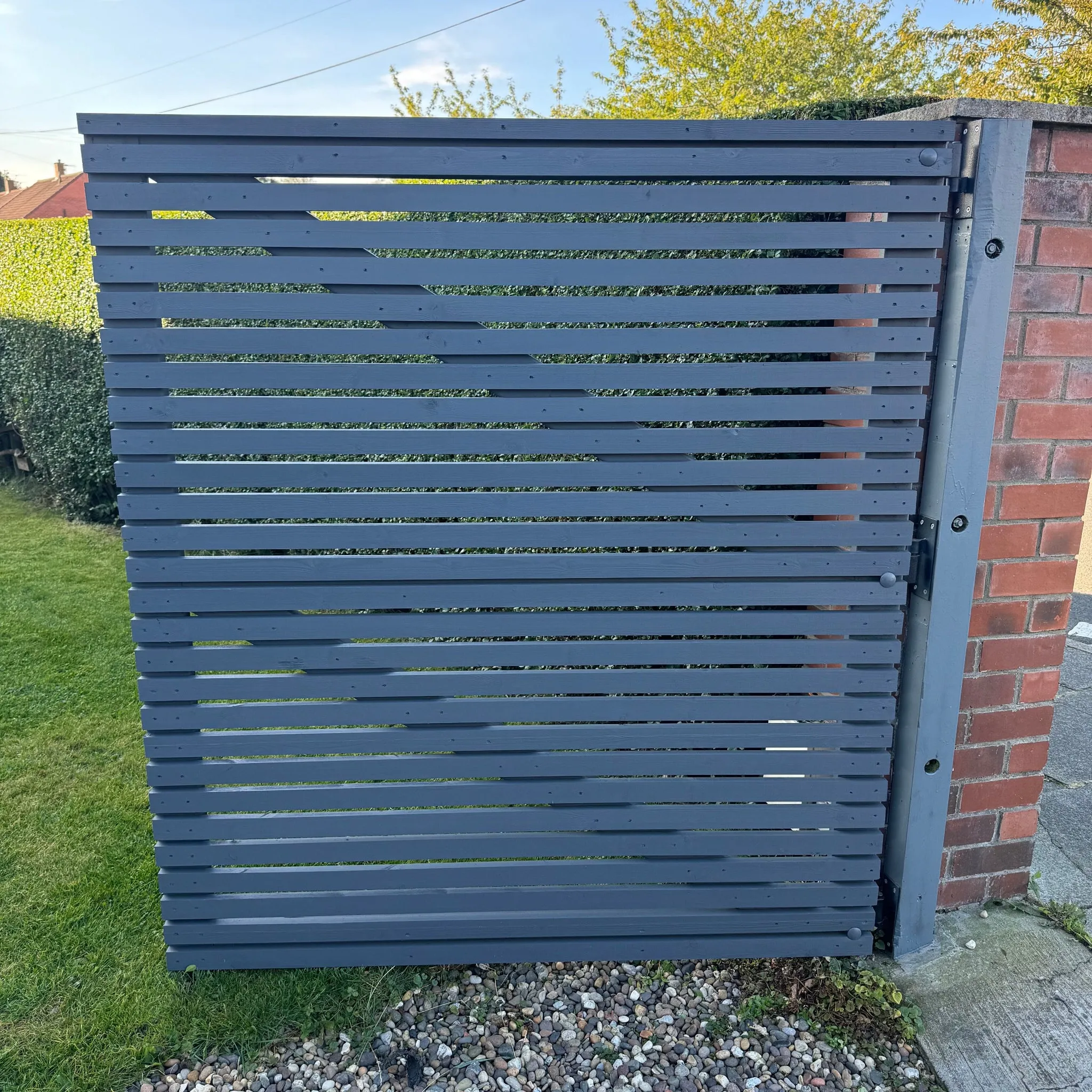 Redwood Slatted Gates Pair