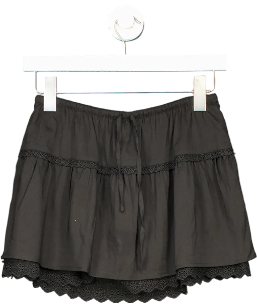 Reformation Black Tavia Skirt UK 4