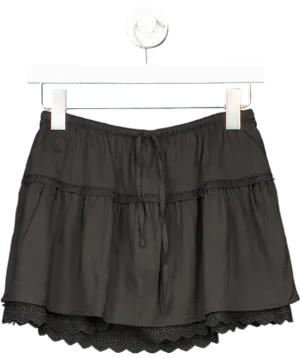 Reformation Black Tavia Skirt UK 4