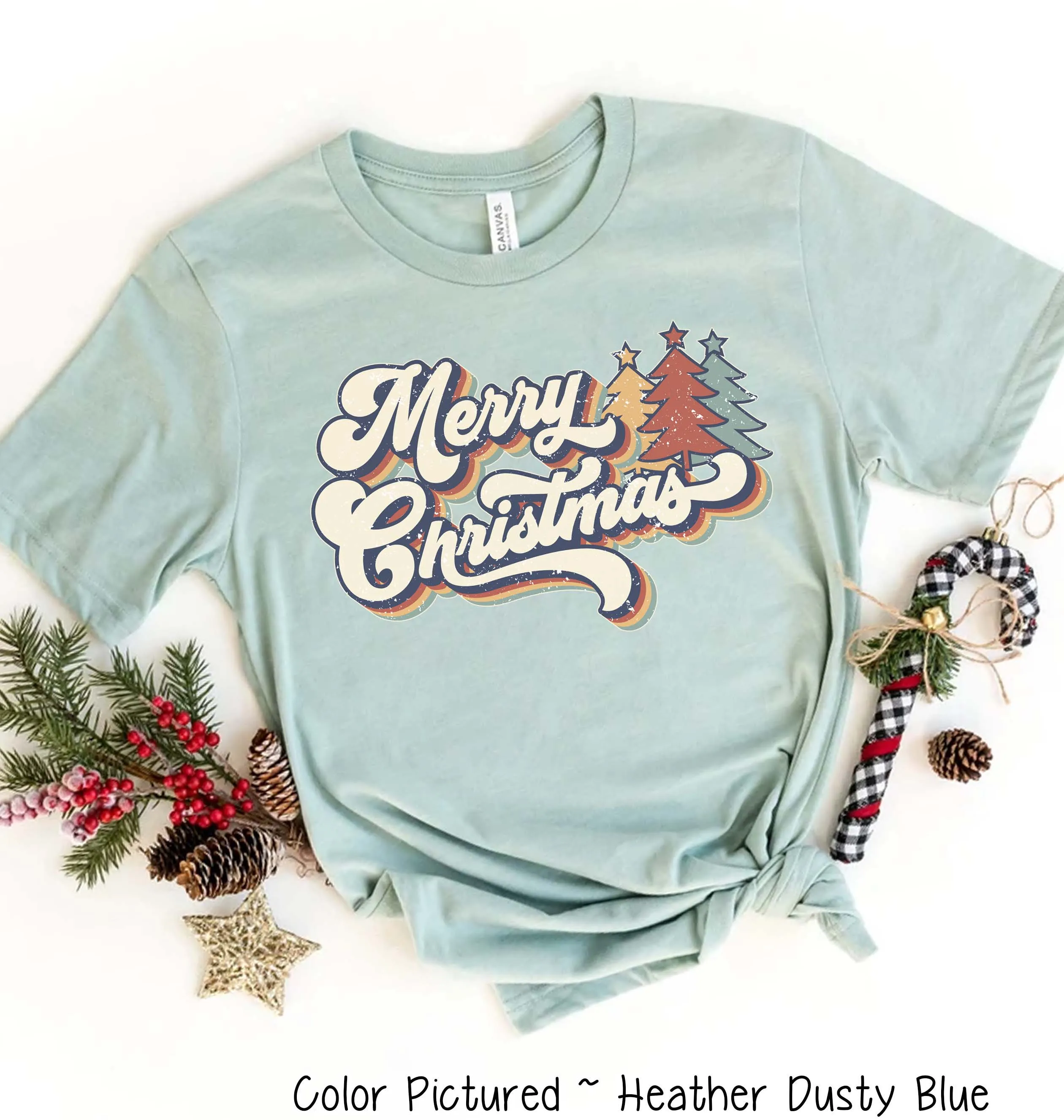 Retro Vintage Style Merry Christmas Tee or Sweatshirt