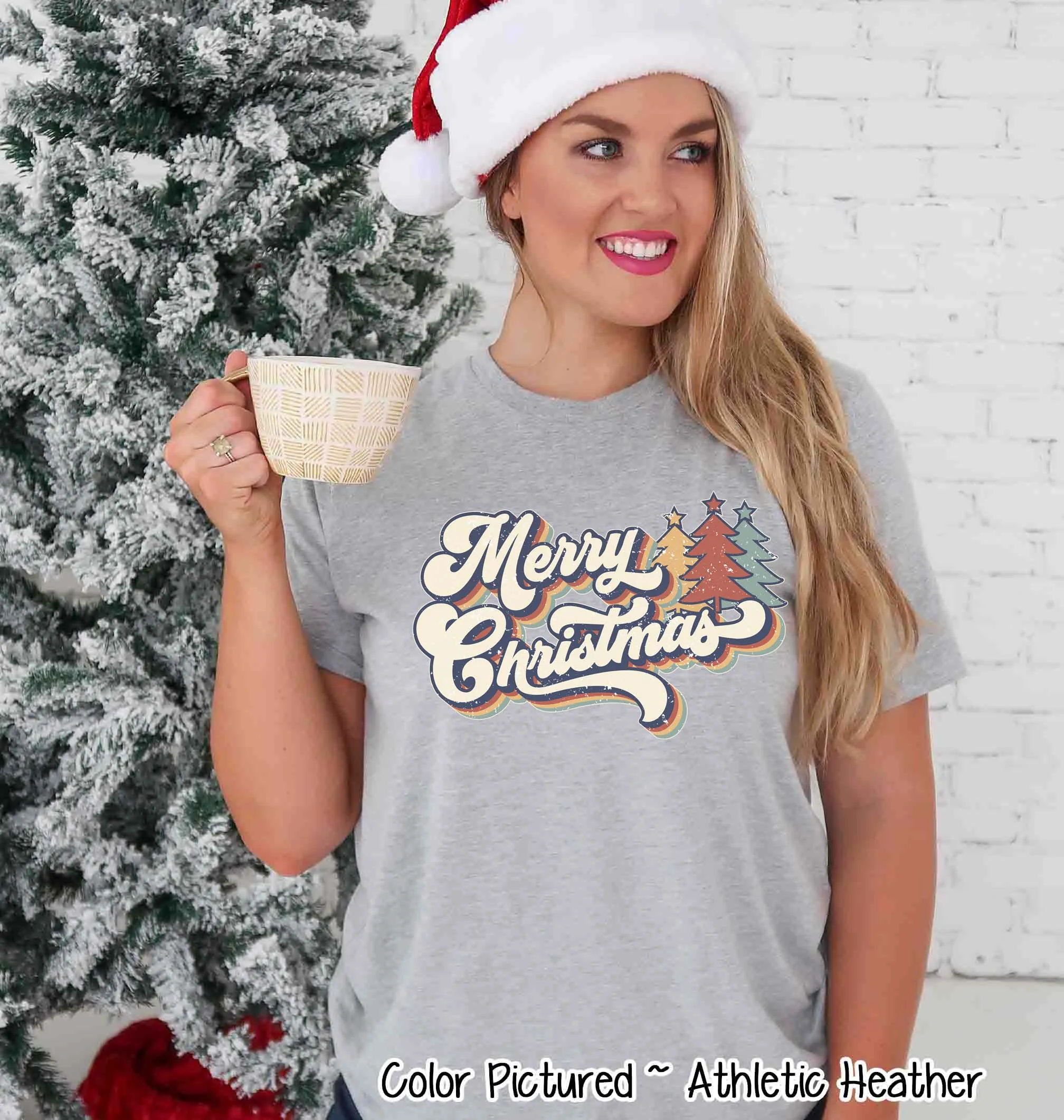 Retro Vintage Style Merry Christmas Tee or Sweatshirt