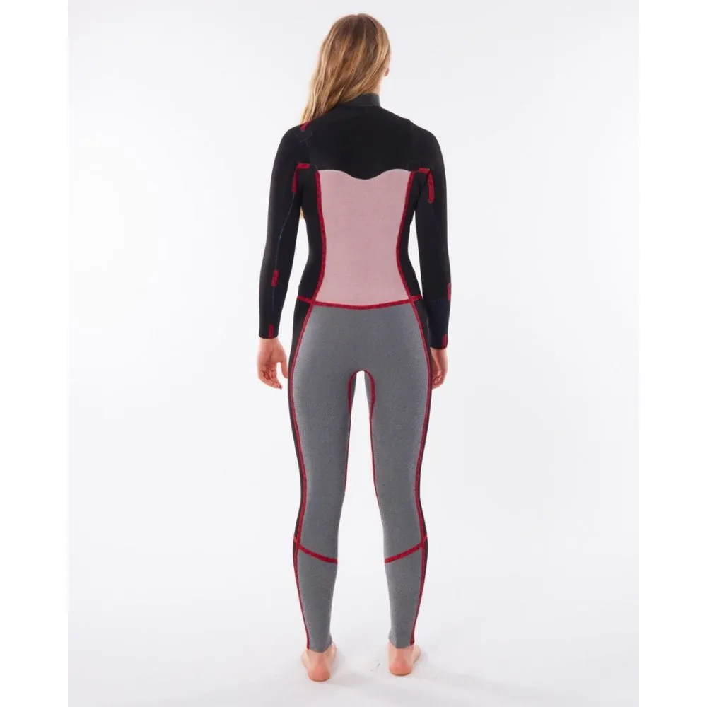 RIP CURL WMS DAWN PATROL 4/3 CHEST ZIP CHARCOAL GREY