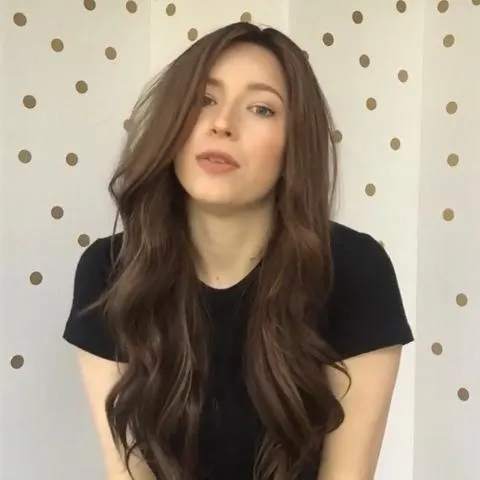 Romantic fashion cold brown long wave wig