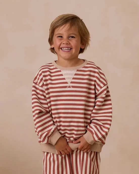 RYLEE   CRU Oversized Crew || Poppy Stripe
