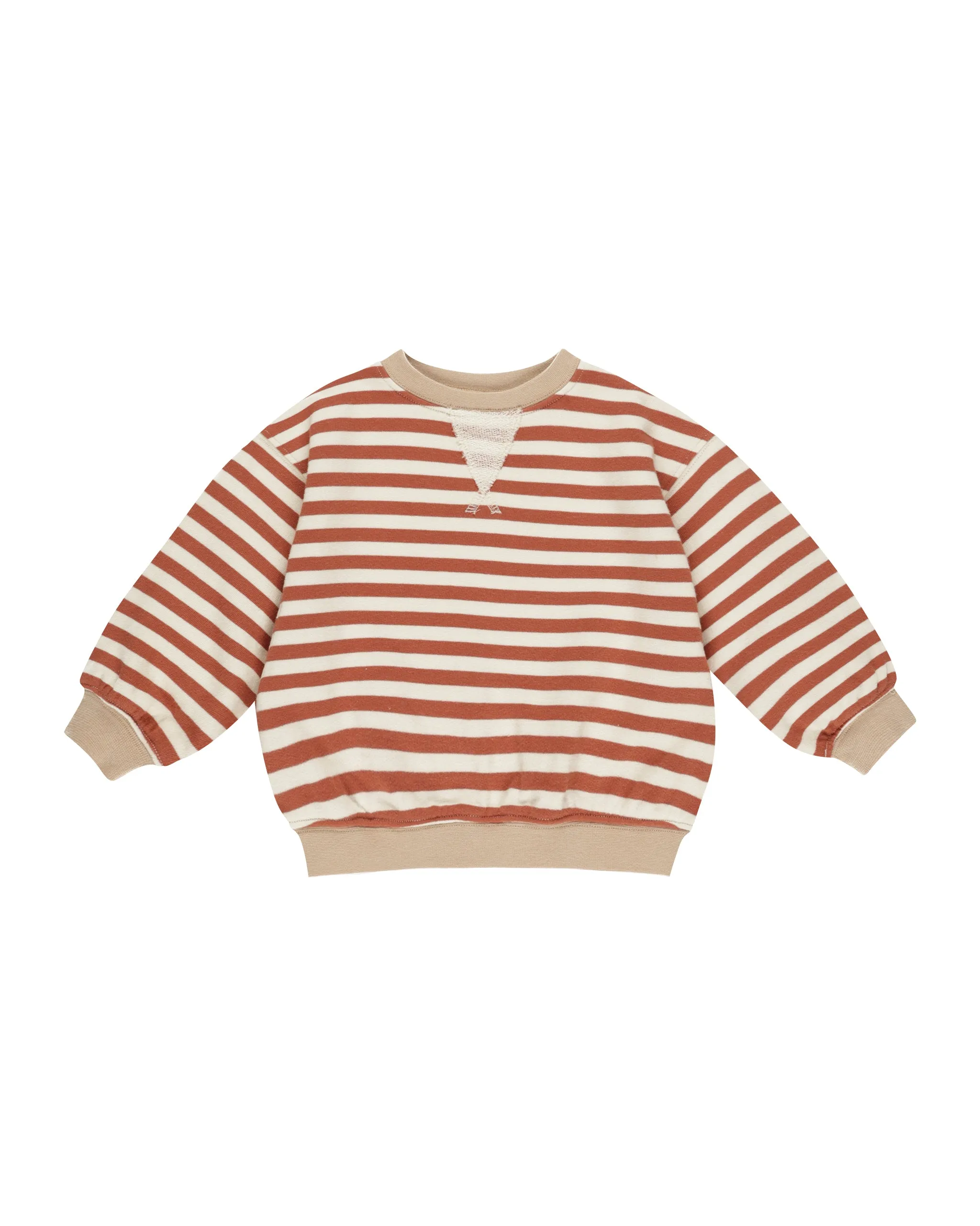 RYLEE   CRU Oversized Crew || Poppy Stripe