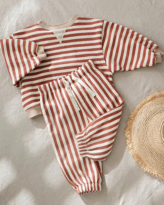 RYLEE   CRU Oversized Crew || Poppy Stripe