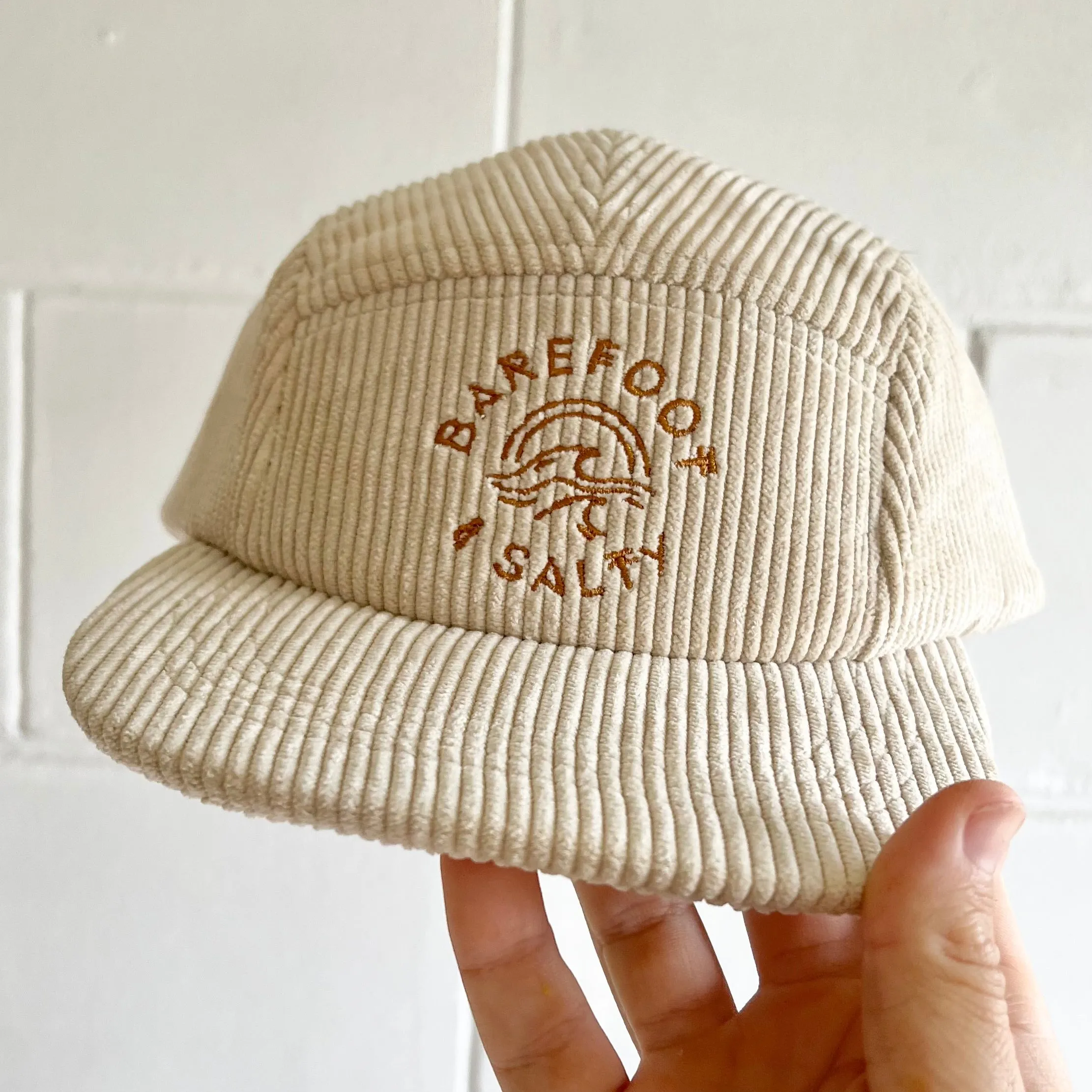 Salty corduroy 5 panel cap