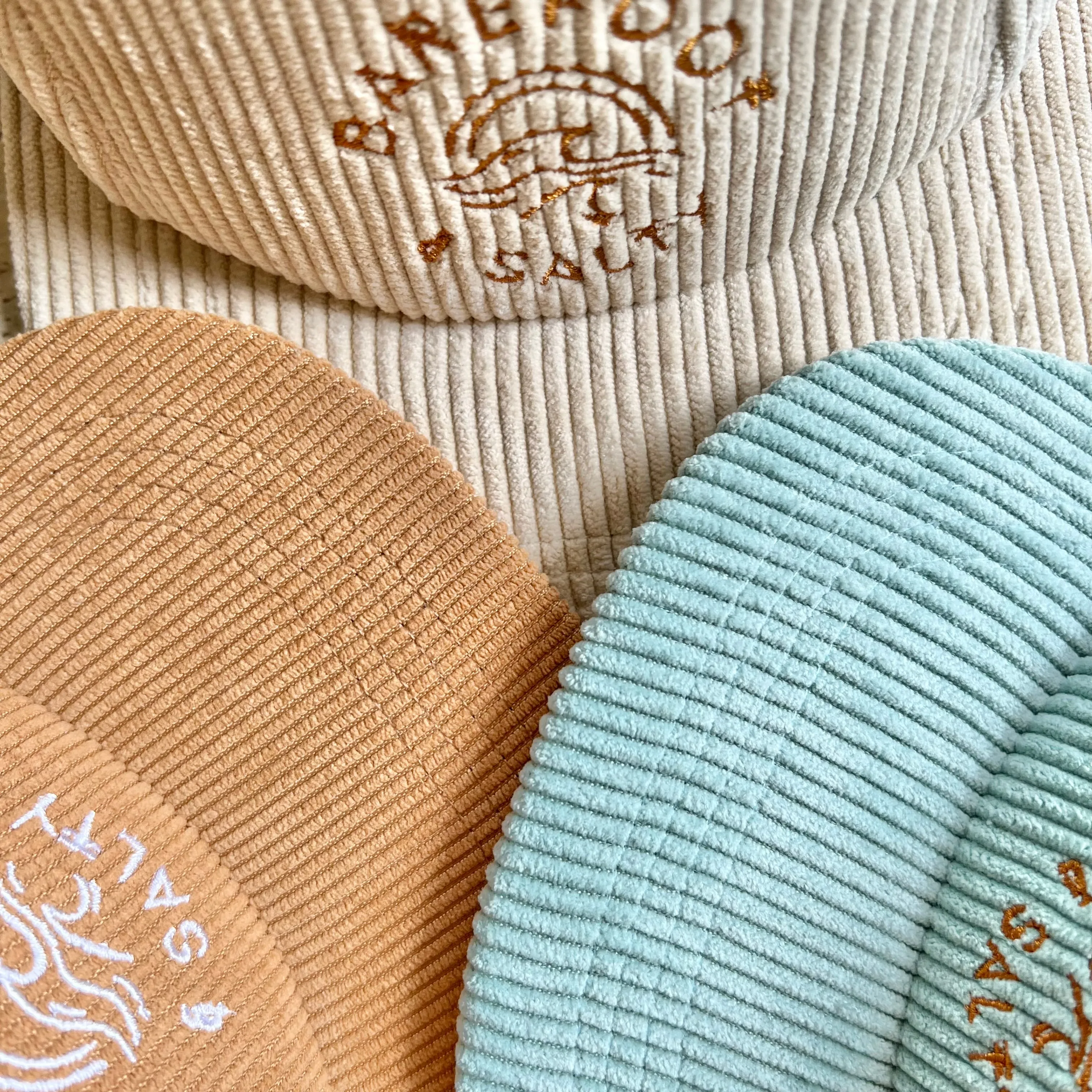 Salty corduroy 5 panel cap