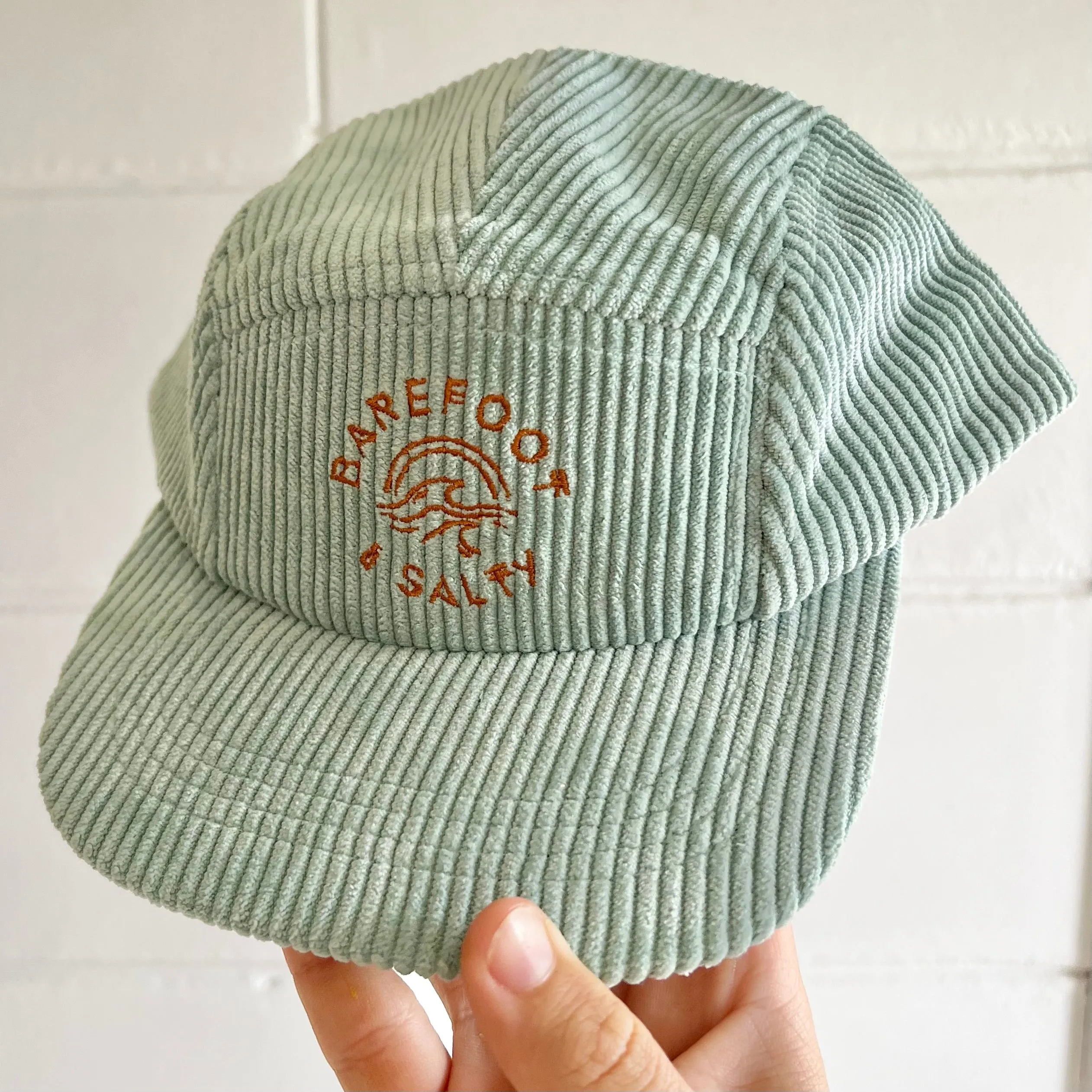 Salty corduroy 5 panel cap