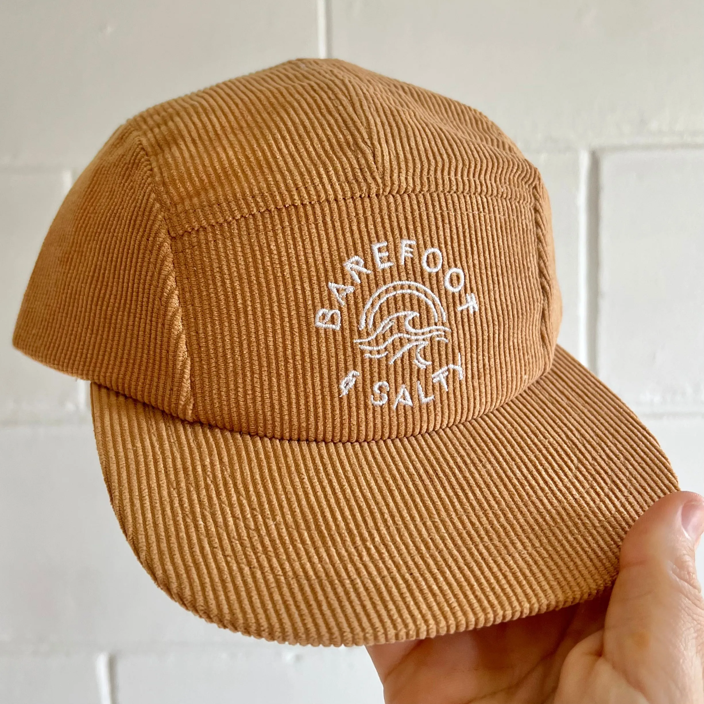 Salty corduroy 5 panel cap