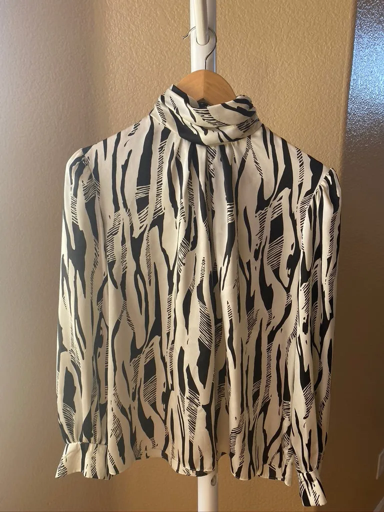 Satin Zebra Blouse