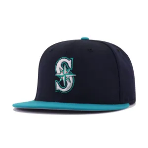 Seattle Mariners Navy Northwest Green Cooperstown AC New Era 59Fifty Fitted