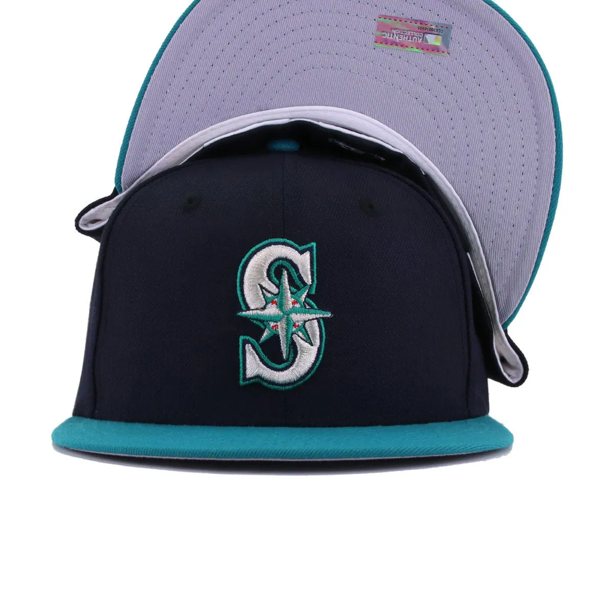 Seattle Mariners Navy Northwest Green Cooperstown AC New Era 59Fifty Fitted