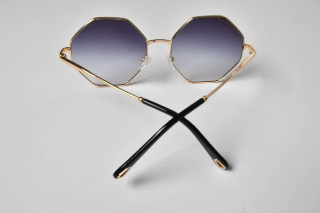 Shady Londyn Oversized  Iconic Sunglasses - Gold Grey