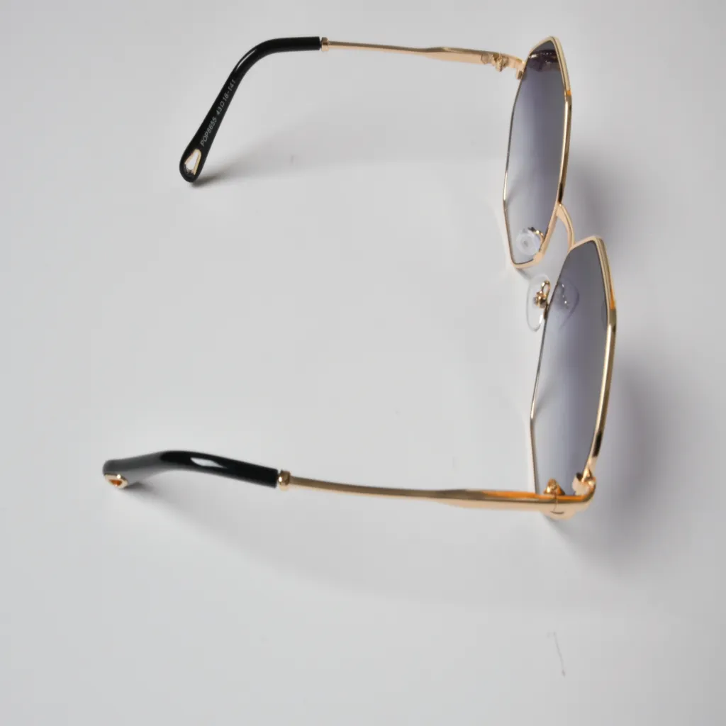 Shady Londyn Oversized  Iconic Sunglasses - Gold Grey