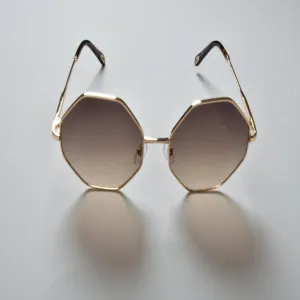 Shady Londyn Oversized Iconic Sunglasses - Gold Smokey