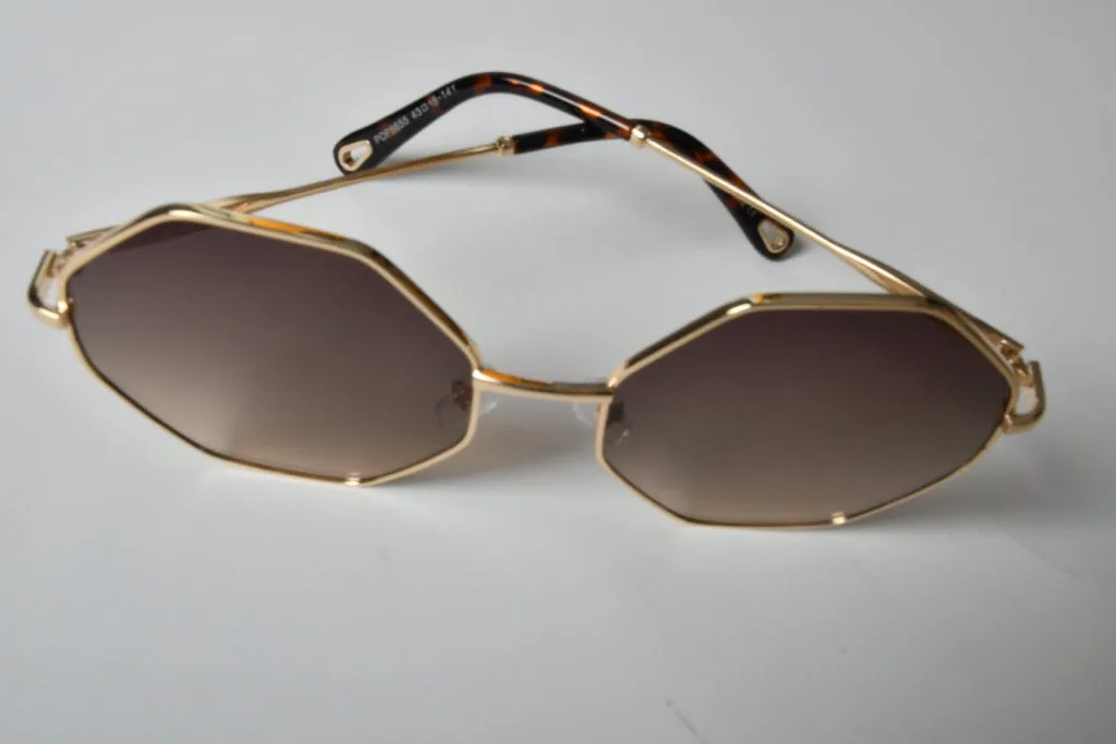 Shady Londyn Oversized Iconic Sunglasses - Gold Smokey