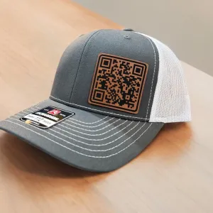 Show Me Them Ti**ies QR Code Leather Patch Hat